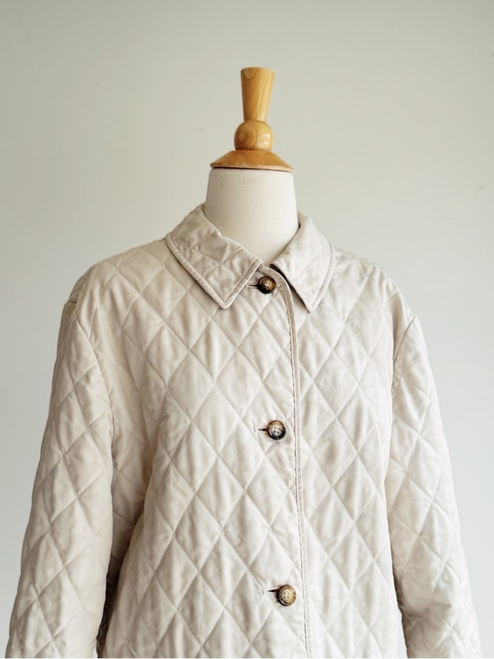Burberry London Quilted Jacket Nova Check Lined Beige Coat Best Fit Large - Picture 2 of 7